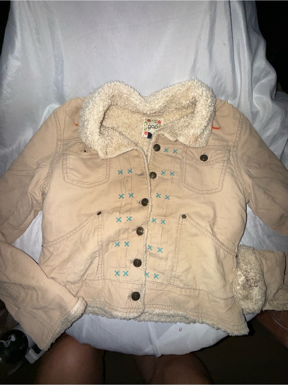 gap Sherpa-Lined Beige girl’s corduroy jacket- XL